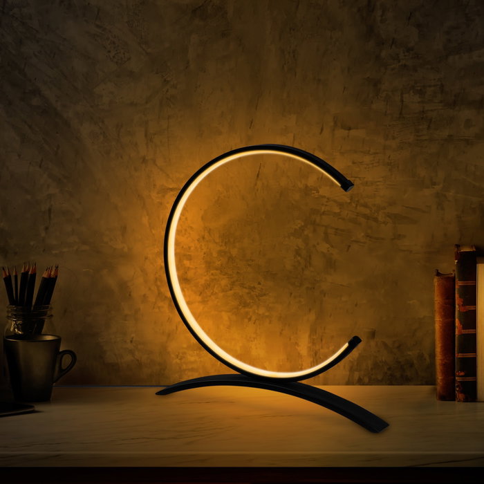 Opviq Moon - 13330 Lámpara de Mesa Negra